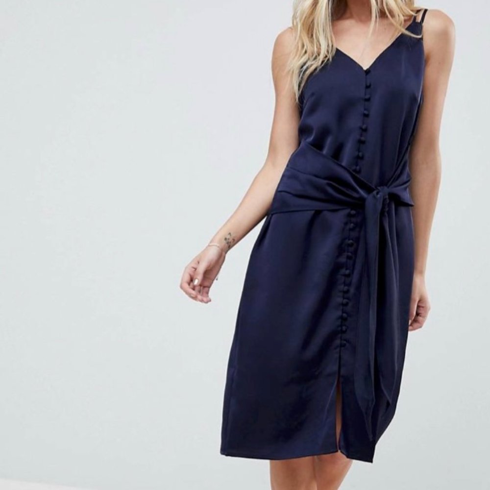 Adelyn Rae Viola Tie Slip Dress